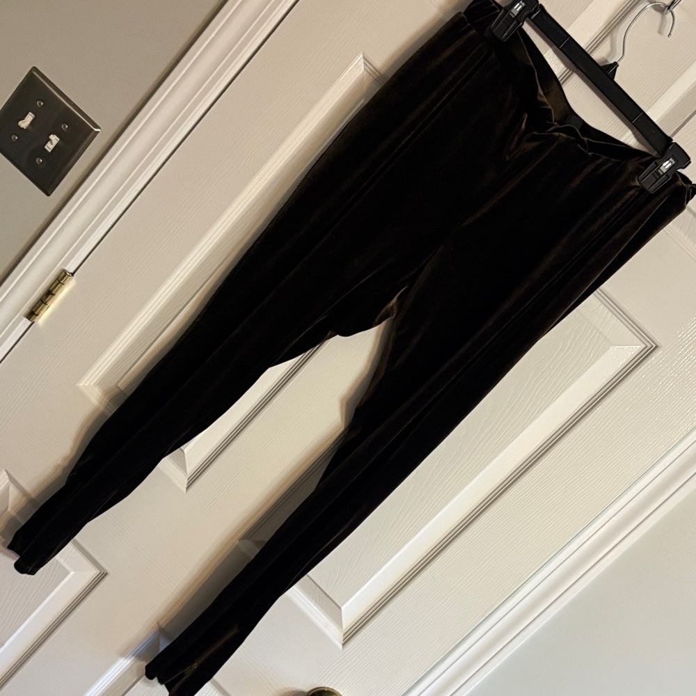 MarlaWynne Chocolate Brown Velvet Leggings